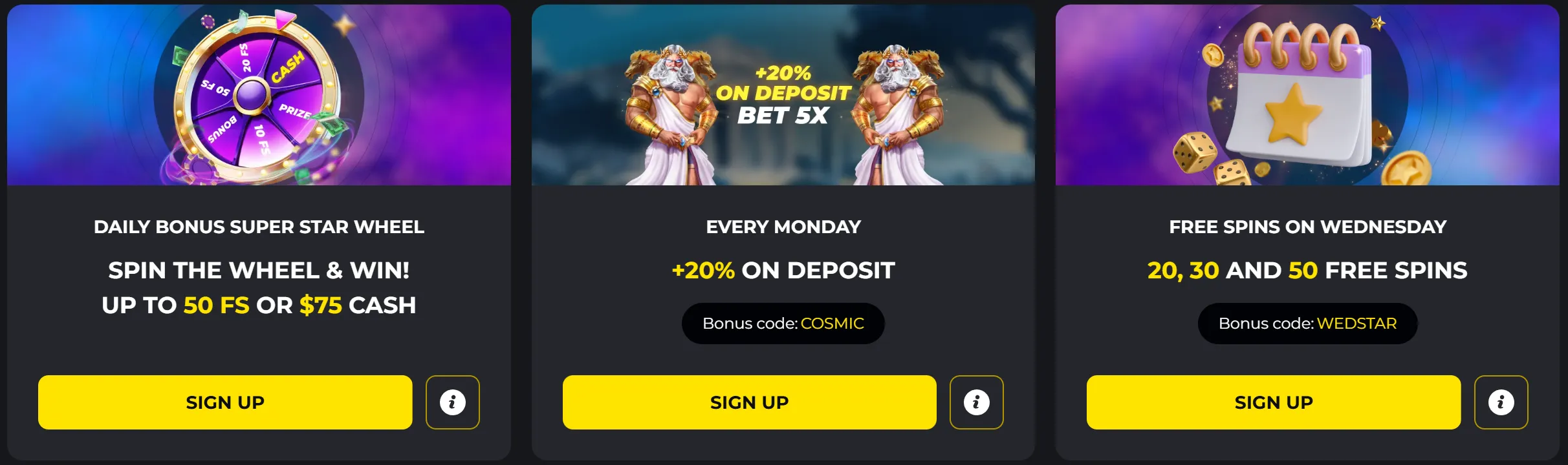 Golden Star Casino Bonuses